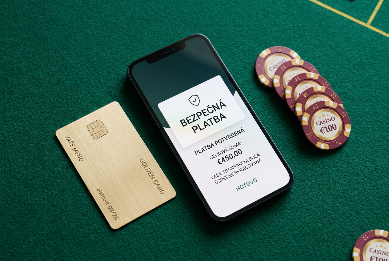 Smartfón a platobná karta na zelenom plátne znázorňujúce bezpečné vklady